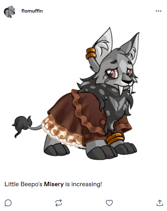 Little Beepo's Misery is increasing!